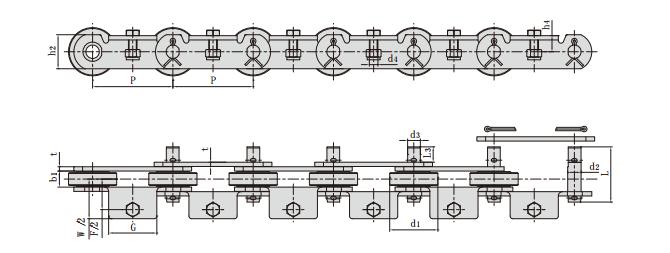 P150F145A1_<font color='red'><font color='red'>洗瓶機(jī)</font><font color='red'>輸送</font>鏈</font> 工