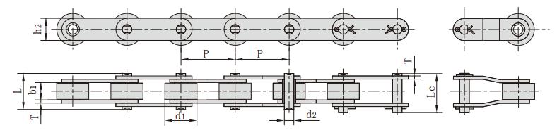 C208AL_C2042 雙節(jié)距<font color='red'>大<font color='red'>滾子</font></font>輸